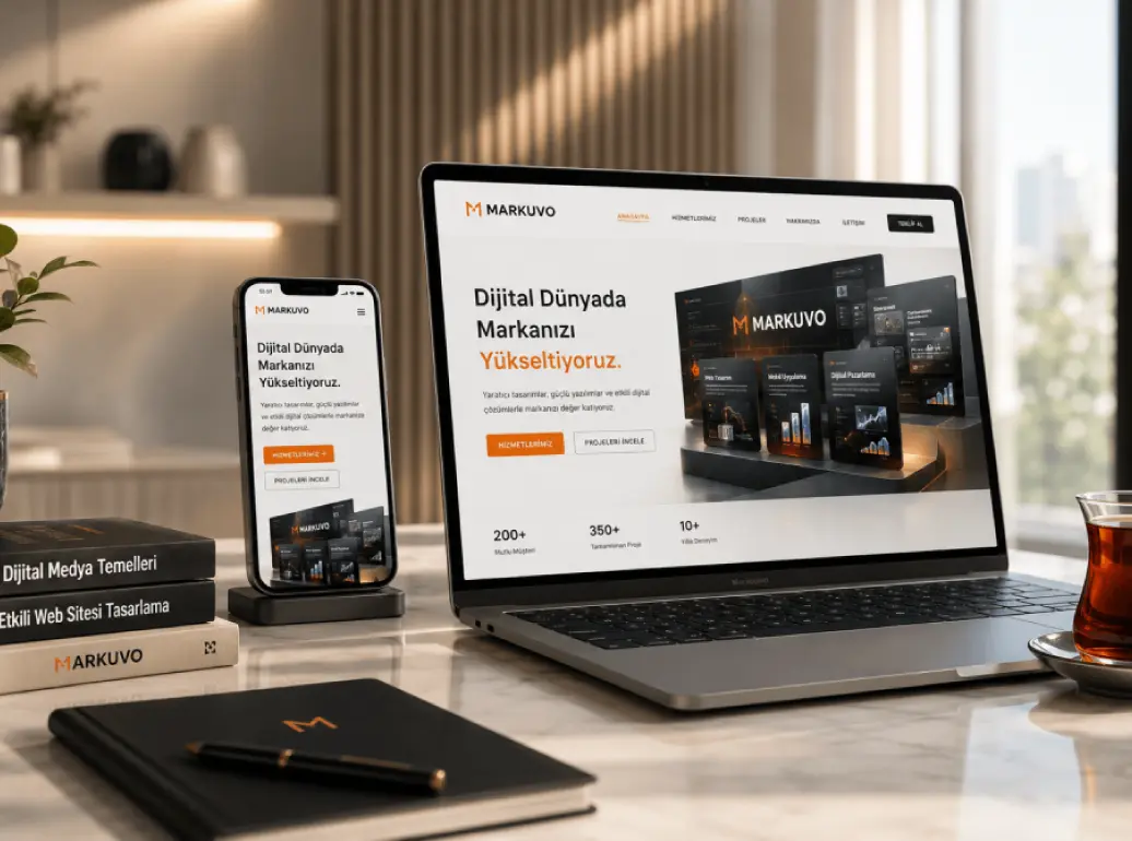 Profesyonel web tasarım hizmetleri ile modern, hızlı, mobil uyumlu ve SEO odaklı web siteleri oluşturun. Markuvo ile dijital dünyada güçlü bir başlangıç