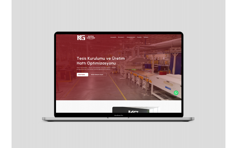 Kayra Göktürk Mühendislik için modern, profesyonel ve mobil uyumlu kurumsal web sitesi tasarımı ve web yazılım çalışmasını gerçekleştirdik.